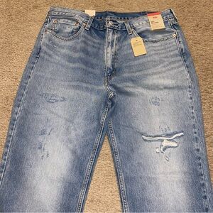 Levis 550 Jeans Mens 38x29 Blue Relaxed Fit Distressed Denim Waterless Cambodia